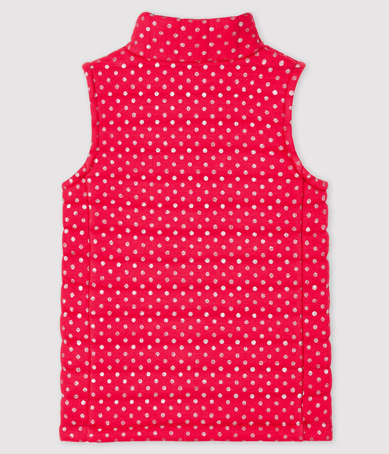 Giubbotto senza maniche bambina rosa/grigio