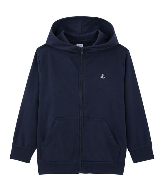 Felpa con cappuccio bambino blu SMOKING
