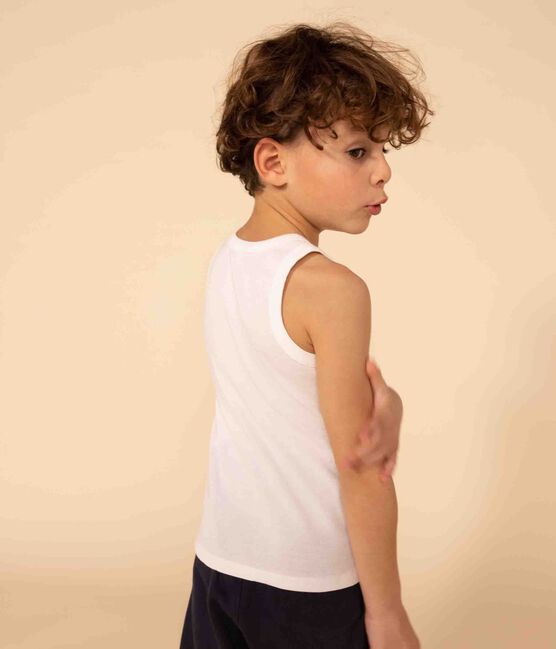 Confezione da 2 canottiere bianche bambino variante 1