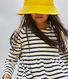 Abito a maniche lunghe in cotone spesso a righe bambina