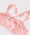 Costume 2 pezzi riciclato bambina rosa GRETEL/bianco MARSHMALLOW