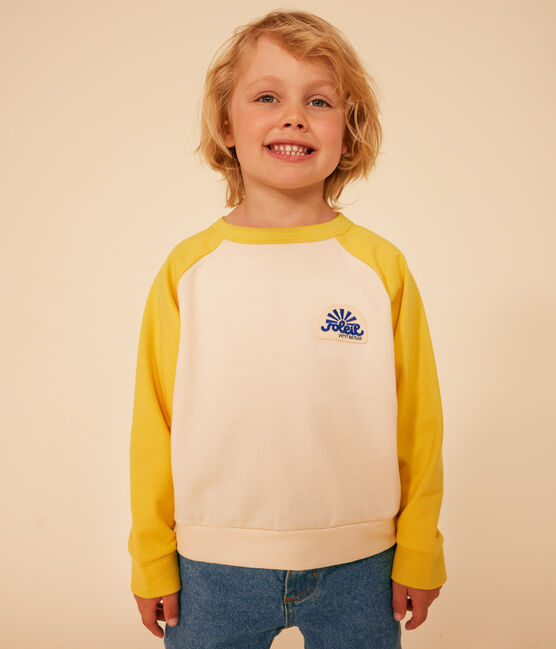 Maglia in leggero tessuto felpato bambino giallo AVALANCHE/ NECTAR