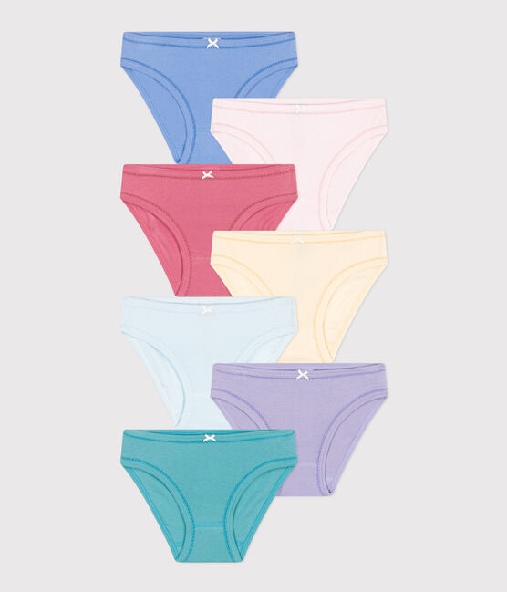 Confezione da 7 slip a tinta unita in cotone bambino variante 1
