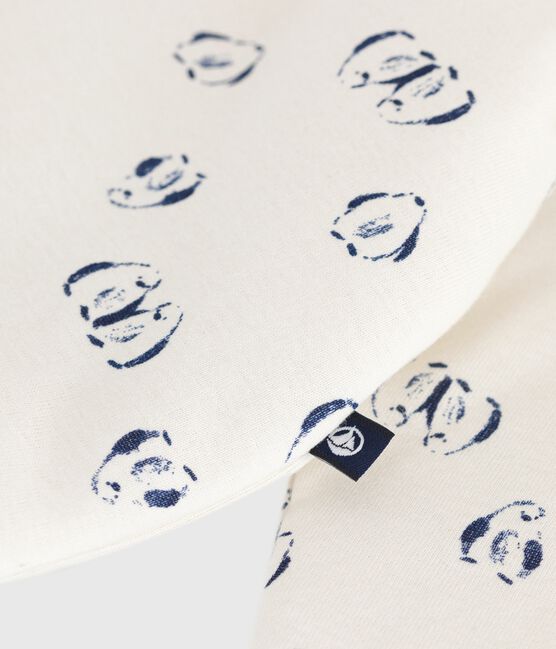 Tutina imbottita in cotone con pinguini stampati neonato blu MILK/ SOIR