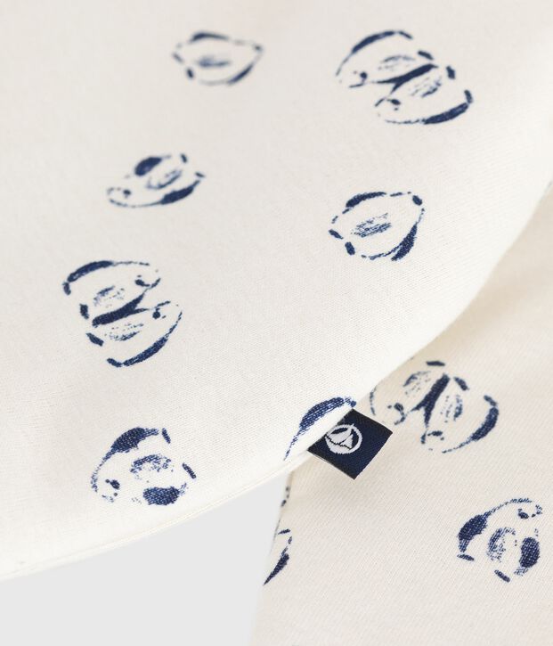 Tutina imbottita in cotone con pinguini stampati neonato blu/blu