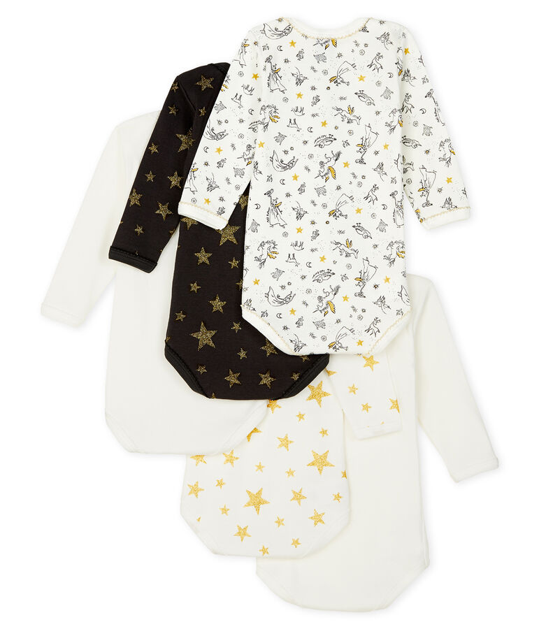 Confezione da 5 body a manica lunga beb&egrave; bambina multicolore