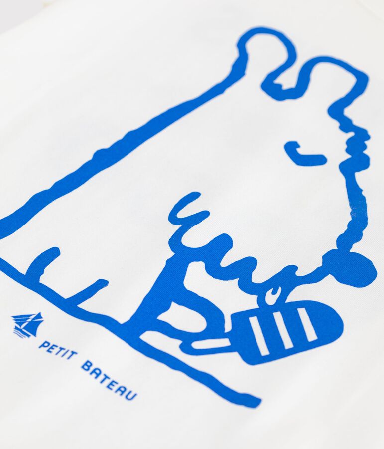 T-shirt a maniche corte in cotone bambina bianco