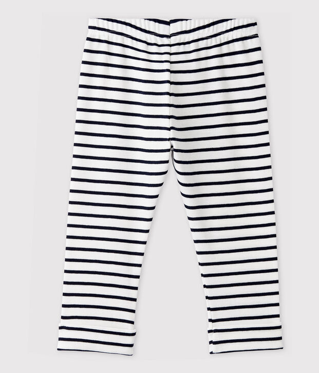 Pantaloni in cotone beb&egrave; femmina/maschio bianco/blu