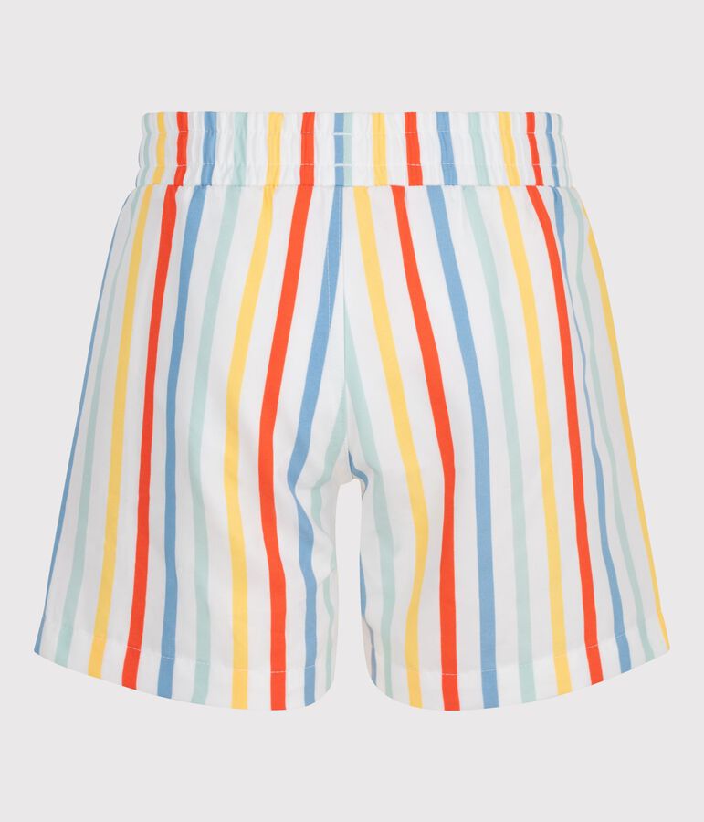 Shorts da mare a righe bambino bianco MARSHMALLOW/bianco MULTICO