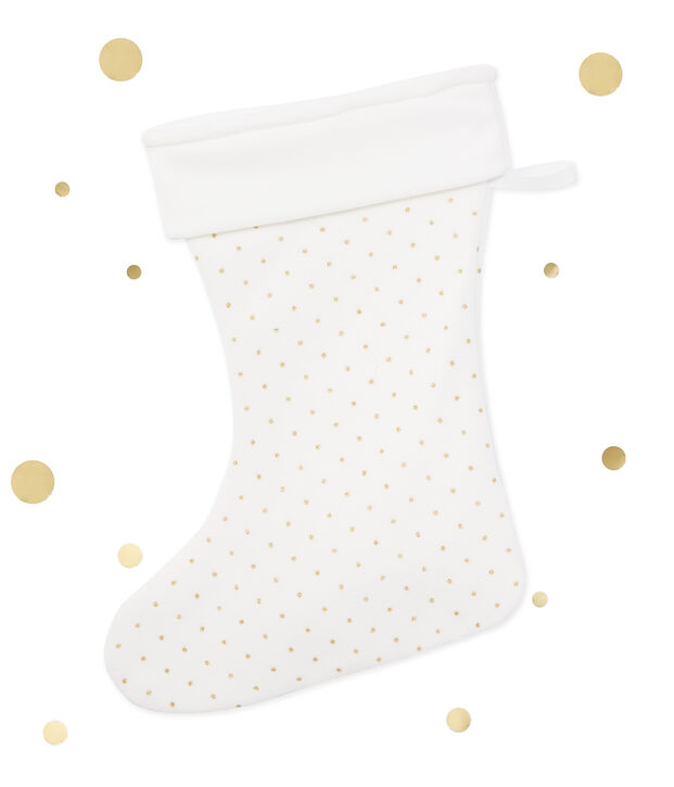 Calzine di Natale per bambina bianco/giallo