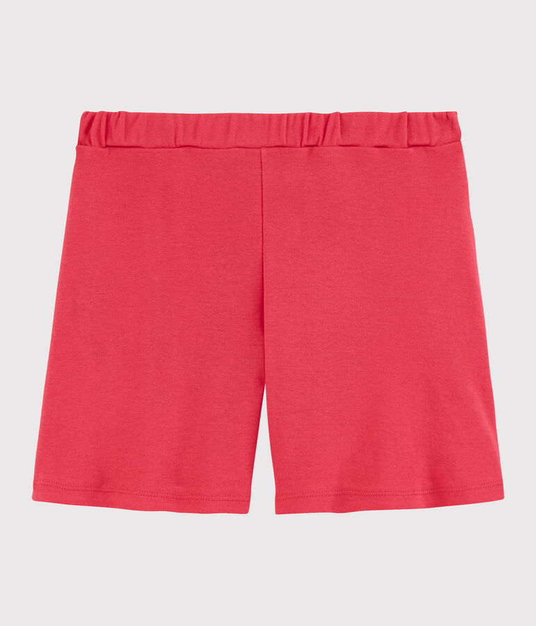 Shorts in cotone bambina rosa