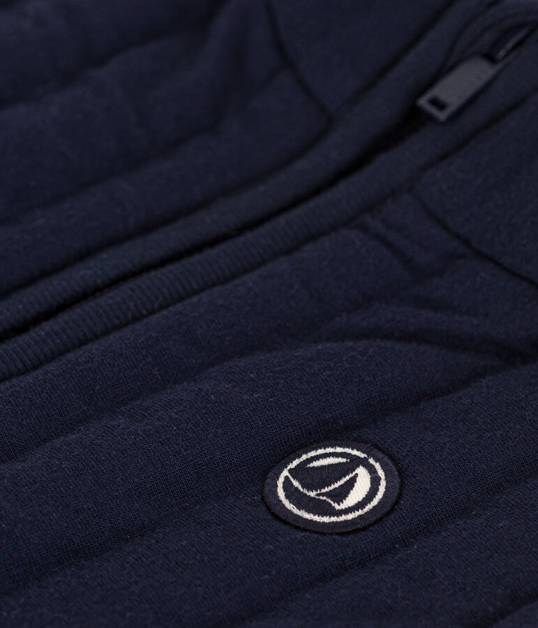 Giacca smanicata in tubique bambino unisex blu