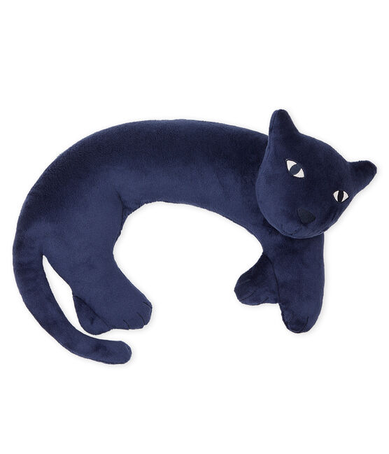 Cuscino pantera in ciniglia blu MEDIEVAL