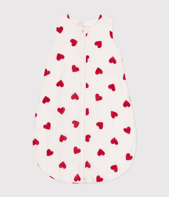 Sacco nanna bebè in cotone TOG 1 bianco MARSHMALLOW/rosso TERKUIT