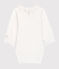 Body con colletto bebè femmina in cotone biologico bianco MARSHMALLOW