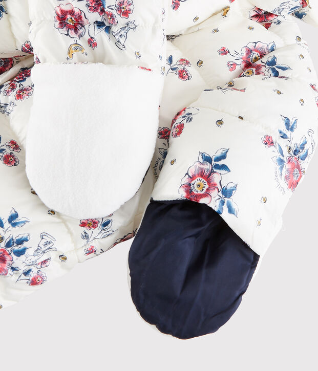 Tutina imbottita beb&egrave; femmina/maschietto bianco/rosa/multicolore