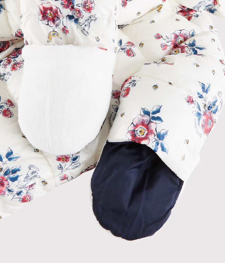 Tutina imbottita beb&egrave; femmina/maschietto bianco/rosa/multicolore