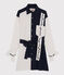Abito a camicia Donna Christoph Rumpf x Petit Bateau blu SMOKING/bianco MARSHMALLOW