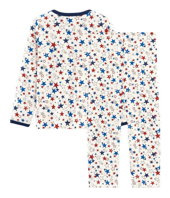 Pigiama bambino in tubique bianco MARSHMALLOW/bianco MULTICO