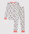 Pigiama bambino snugfit fantasia Parigi in cotone biologico grigio BELUGA/bianco MULTICO