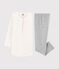 Camicia da notte a stelle con leggings bambina in tubique bianco MARSHMALLOW/grigio ARGENT