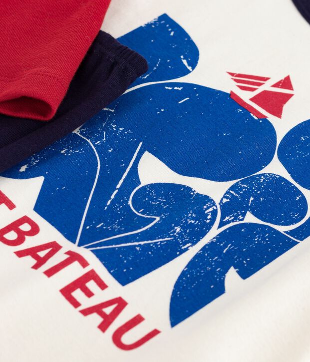 Pigiama bambino in cotone bicolore blu/multicolore