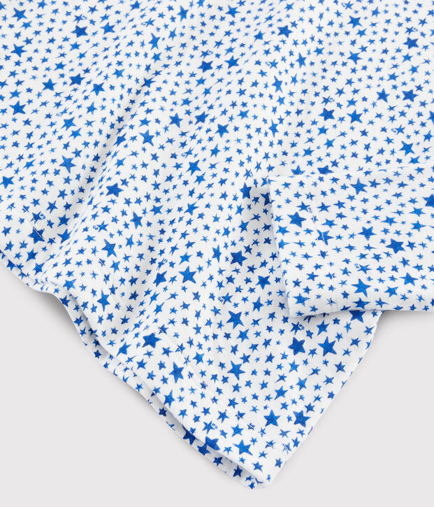 Pigiama a syelle blu bambino in tubique bianco/multicolore