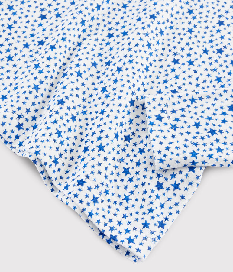 Pigiama a syelle blu bambino in tubique bianco MARSHMALLOW/bianco MULTICO