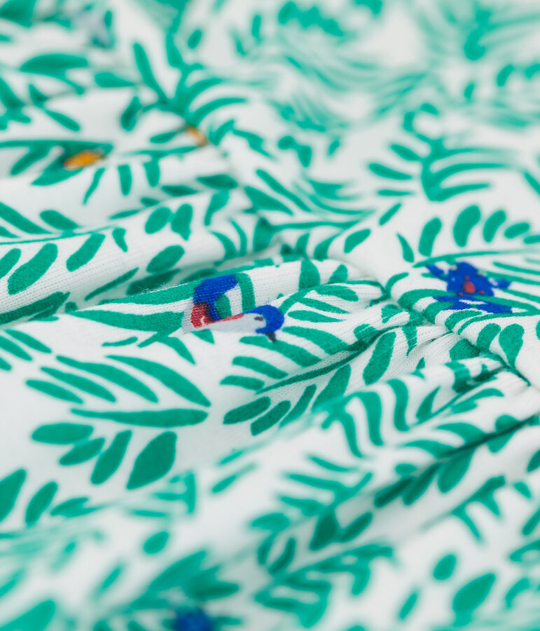 Abito in cotone beb&egrave;. bianco MARSHMALLOW/bianco MULTICO