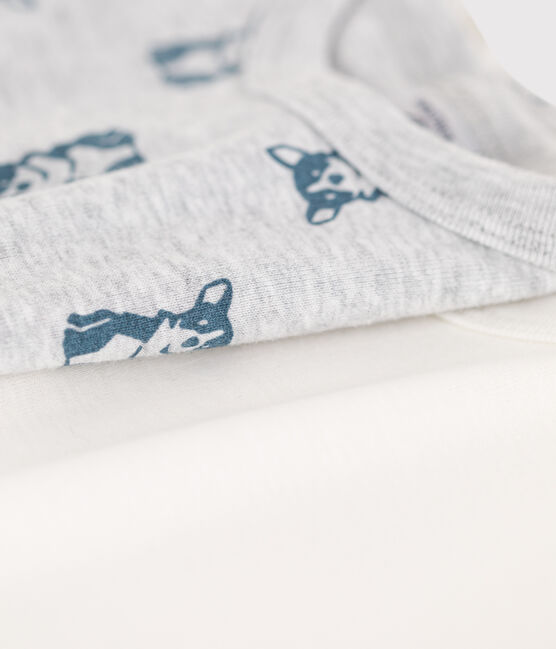 Confezione da 2 T-shirt a maniche corte bimbo, fantasia cani, cotone variante 1
