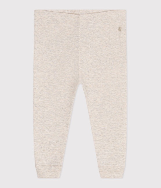Leggings in cotone tinta unita neonato beige MONTELIMAR CHINE
