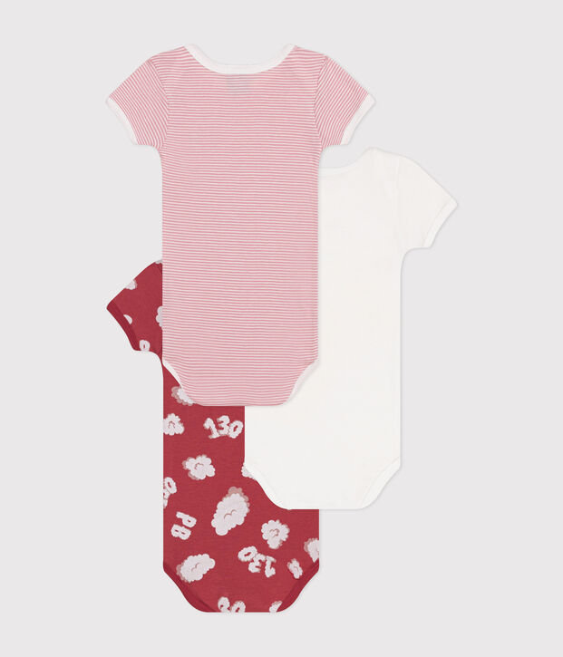 Confezione da 3 body beb&egrave; a maniche corte in cotone multicolore