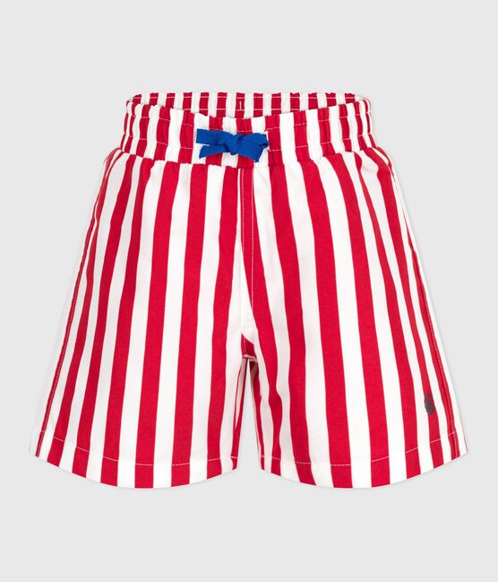 Shorts da mare a righe bambino rosso MARSHMALLOW/ SPI