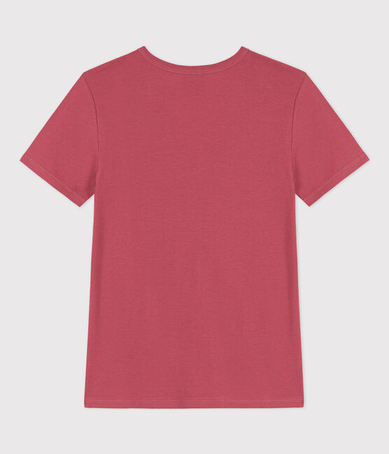 T-shirt L'ICONIQUE scollo a V in cotone donna rosa PAPI