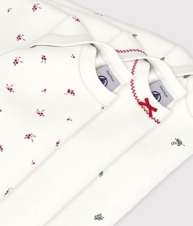 Set di body a maniche lunghe in cotone con stampa neonato multicolore