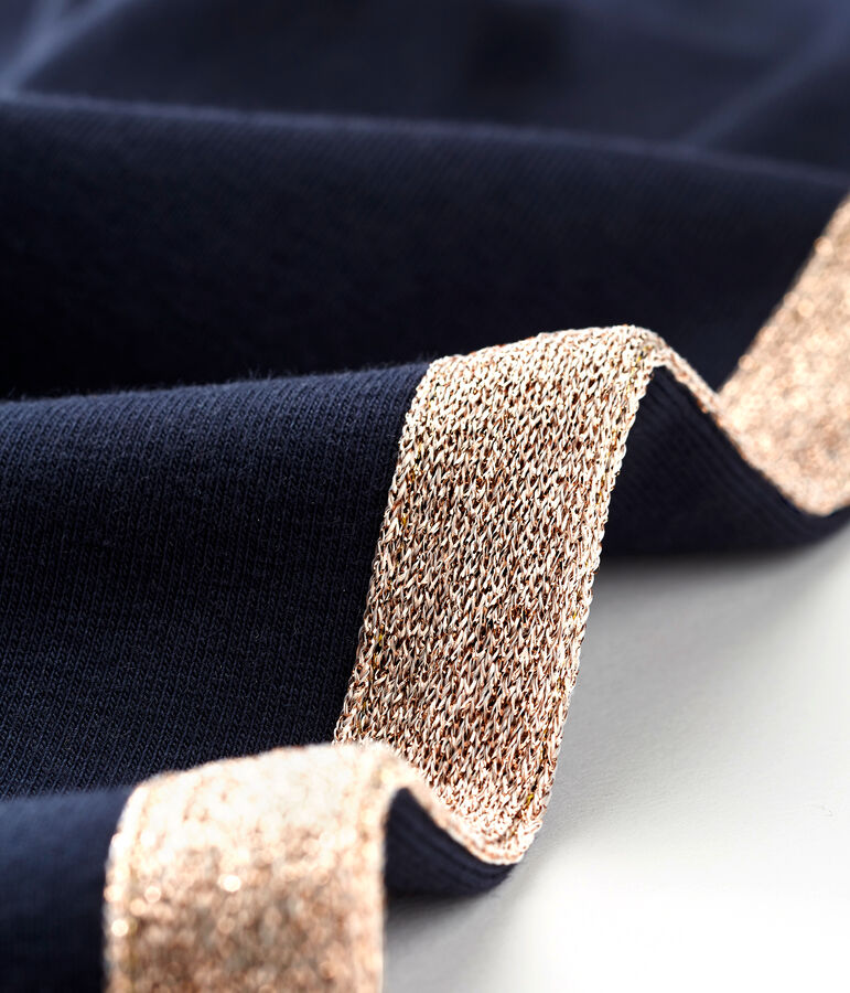 Pantalone lycra per bambina blu SMOKING/rosa COPPER