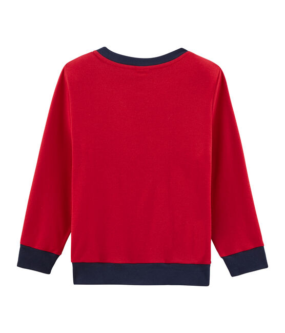 Felpa in costina bambino rosso TERKUIT CN
