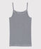 Canottiera con spalline iconica in cotone a righe Donna blu SMOKING/bianco MARSHMALLOW