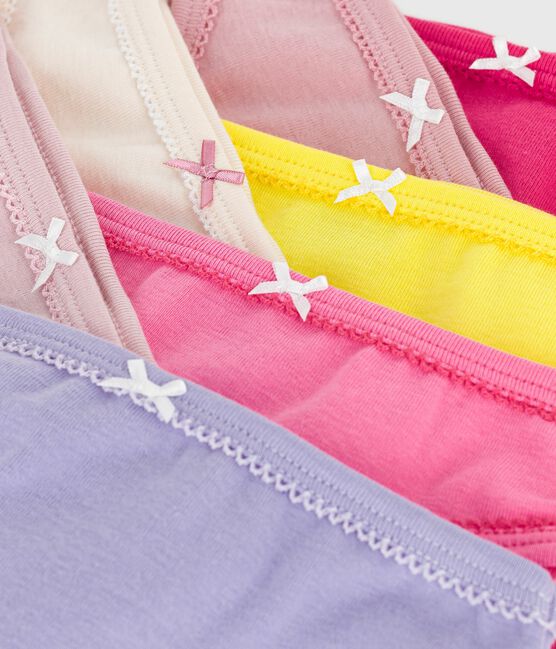 Set di slip in cotone a tinta unita bambina variante 1