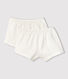 Confezione da 2 culotte bambina bianche in cotone biologico