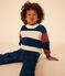 Pullover rigato in cotone bambino bianco AVALANCHE/ MULTICO