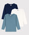 Confezione 3 t-shirt in cotone a maniche lunghe bambina / bambino variante 1