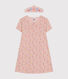 Camicia da notte e diadema in cotone fiorato bambino