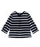 Blusa per bebé femmina rigata blu SMOKING/bianco MARSHMALLOW