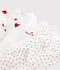 Set di body incrociati a maniche lunghe in cotone con stampa a cuori per neonato/a multicolore