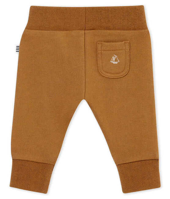 Pantalone per bebé maschio in molleton marrone BRINDILLE