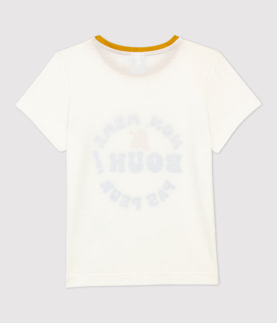T-shirt bambina a maniche corte in cotone bianco MARSHMALLOW