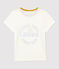 T-shirt bambina a maniche corte in cotone bianco MARSHMALLOW