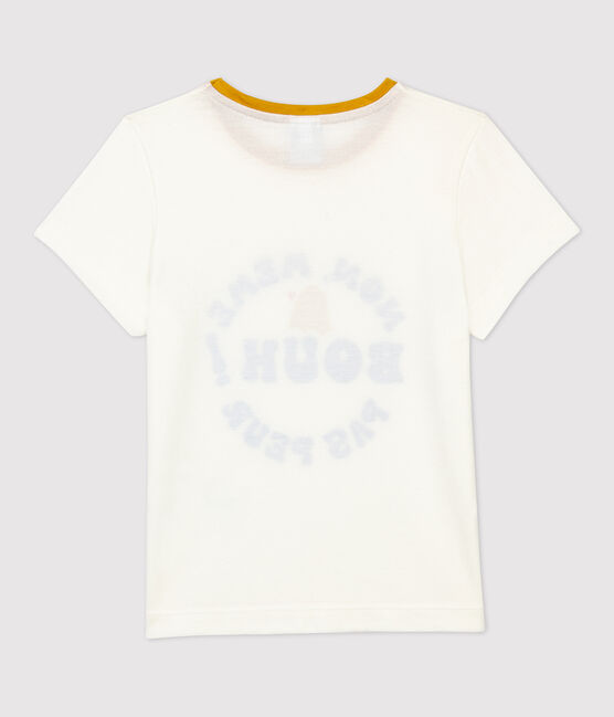 T-shirt bambina a maniche corte in cotone bianco MARSHMALLOW
