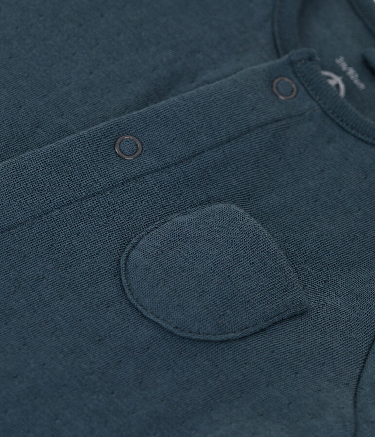 Tutina lunga beb&egrave; in tubique biologico tinta unita grigio